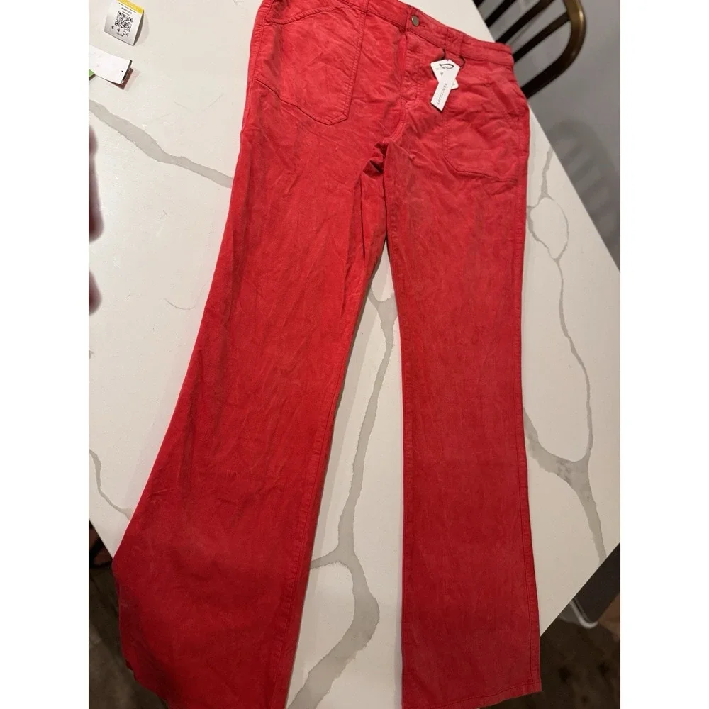 SANCTUARY Peace Maker Velveteen Pants Women's‎ Size 34 Red New!